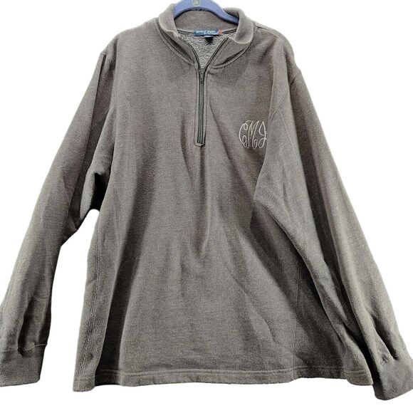 Sport Tech Womens Sweatshirt Gray Size XXL Cotton Blend 1/2 Zip Pullover Pockets - Picture 1 of 16